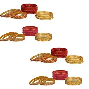 Designer Colorful Combo Of 2 Metal Bangle Set, For Party And Daily Use, 24 Bangle Each Color (4MBCombo-AS1_bang)
