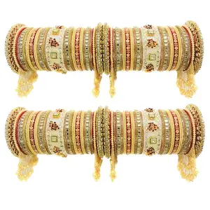 SHINE OF STARS Bridal Chura/Chura/Set for wedding Jewellery/Punjabi Chuda/Bridal Chuda Bangles/Chuda for Women-103