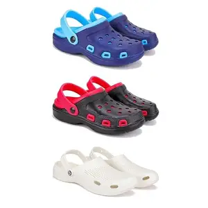 DRACKFOOT Lightweight Classic Clogs || Sandals with Slider for Men-Combo(3)-3019-3017-3147-9 Cream