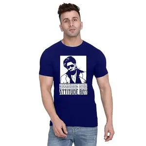 ALLEN BLACK Men's Round Neck T-Shirt,Men's T-Shirt ounge Wear (GRR_ T-Shirt_ XXL_2334_BZR) Black