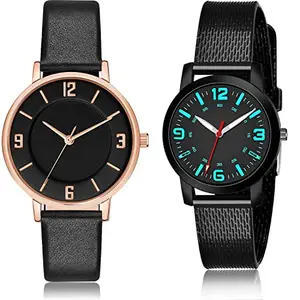 NEUTRON Present Analog Black Color Dial Women Watch - GM391-(46-L-10) (Pack of 2)