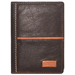 Leatherman Fashion LMN Genuine Leather Dark Brown for Unisex Size Small Card Holder (24 Card Slots)