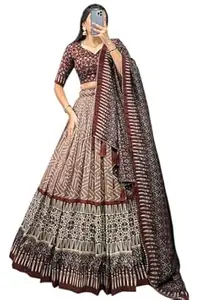 Women's Lehenga Choli | Tussar Silk With Patola Print With Foil Work For Women Solid Patola Print And Foil Work Lehenga choli