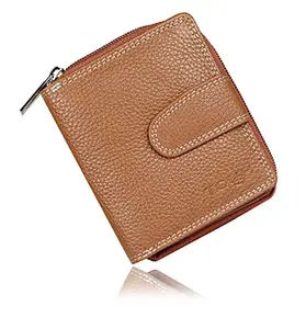 TOUGH Genuine napa Leather Handcrafted and Beautifully Designing Wallet for Women (Cognac)