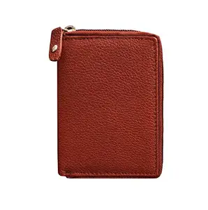 ABYS Genuine Leather Light Brown Brown ID | Bank Card Holder | Wallet for Men Women