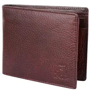 Zorfo Genuine Lather Wallet 8 Card Slots, Coin Slot,Photo id Slot with Hidden Pocket & Premium Gift Box (Brown)