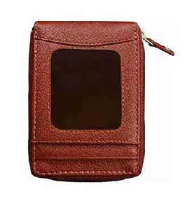 PIRASO Men&Women Casual, Ethnic, Evening/Party, Formal, Travel, Trendy Brown Genuine Leather Card Holder (9 Card Slots)