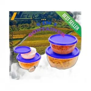 Kitchen Container |250+450+800+1400+2500 ml| Stackable Refrigerator Organizer for Fresh Food Storage | BPA-Free Kitchen Solution Transparent food storage Stackable frid|design - 496for home