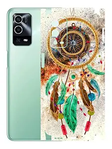 AtOdds - Oppo A55 Mobile Back Skin Rear Screen Guard Protector Film Wrap with Camera Protector (Coverage - Back+Camera+Sides) (Dream Catcher)