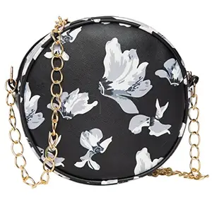 ADISA Women Girls Floral Print Round Sling Bag