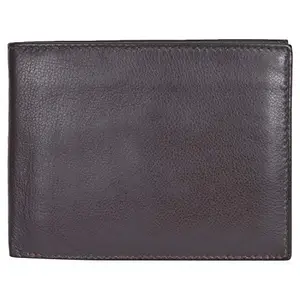 Leatherman Fashion LMN Genuine Leather Brown Unisex Wallet(8 Card Slots)