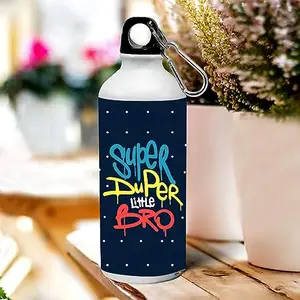 blinkNshopSuper Little Bro Print Sipper Bottle 600 ml for Friends|Teens| Kids| Birthday| Sister| Brother| Rakhi Gifts