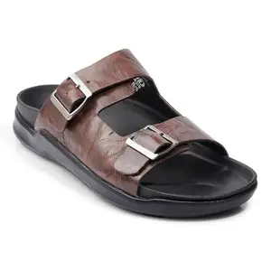 ID Men's Brown Comfort Fit Slip-On Casual Sandal