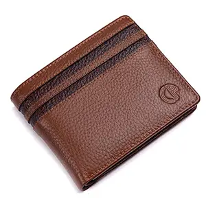 CP CLIVE PATTEN CLIVE Patten Men's Natural Leather Passcase Wallet (Colour:Tan)