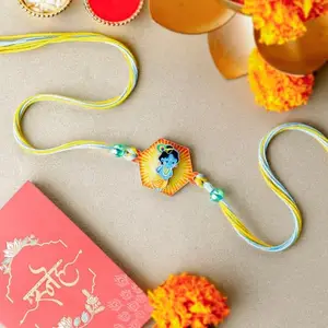 fnp Enchanting Love in 3D Krishna Rakhi