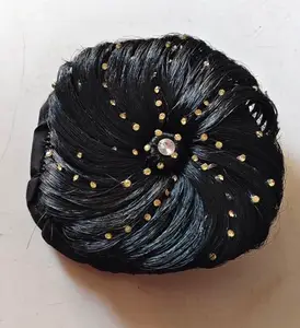 Artificial Juda Hair Extension Stone for Bun 5 inch (Black) AH - 0001