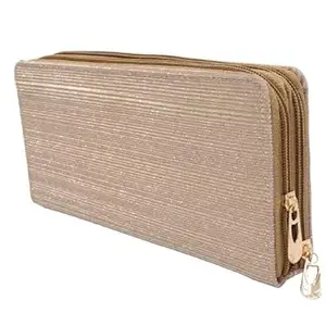 ARUZEN Stylish & Premium Vintage Collection PU-Leather Shining & Glittering Material Hand Wallet/Clutch,Purse