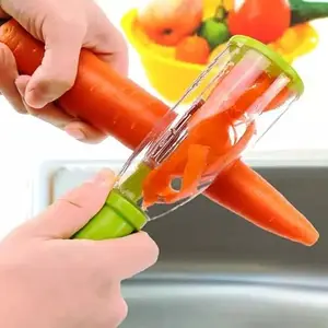 Generic The Chelonian Smart Multifunctional Vegetable/Fruit Peeler for Kitchen with Containers, Stainless Steel Blade