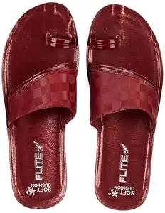FLITE PU Women's Slipper, MAROON,6UK,PUL156LMRMR0006
