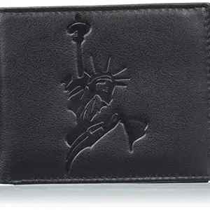 Justrack Men Dark Black Color Genuine Leather Wallet (LWM00207-JT_6)