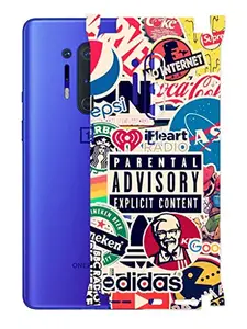 AtOdds - OnePlus 8 Pro Mobile Back Skin Rear Screen Guard Protector Film Wrap (Coverage - Back+Camera+Sides) (Explicit Graffiti)