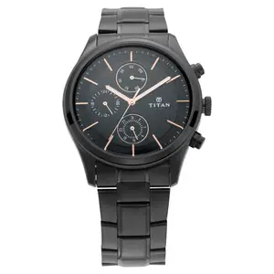 Visit the Titan Store Titan Analogue Men's Watch (Black Dial Black Colored Strap)/NP1805NM01