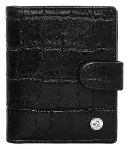 eske Paris Leather Travel Card Holder, Printed Black