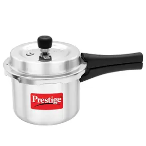 Prestige Popular Svachh Virgin Aluminium Spillage Control Outer Lid Pressure Cooker, 3 L