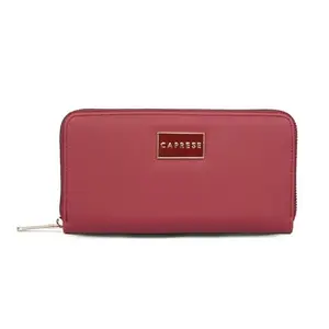 Caprese Women's Faux Leather Sabeena Large Wallet (Maroon)