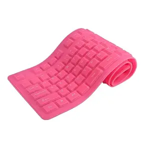 KTM : 108 KeysSilicone Flexible Foldable Keyboard Waterproof DustproofSilent Keys for Laptop Desktop Keyboard