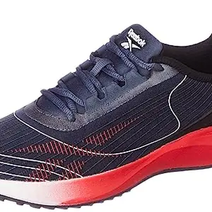 REEBOK Men Synthetic/Textile Pursuit Runner M Running Shoes Smoky Indigo/Vector RED/White/BLAC UK-9
