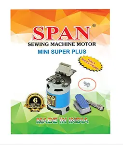 SPAN Portable Machine Fitting Mini Super AC/DC 1/12 HP Motor with Carbon for Full Shuttle Machines with 6 Months Warranty