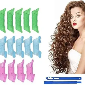 APOEM 18 Pcs Magic Spiral Hair Curling Roller/Hair Curler/No Heat Hair Strips Roller/Heatless Curling Roller For Woman and Girls