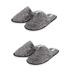 Travelkhushi FUR Combo 2 Pack House Slippers For Winter & Summer Carpet Slippers for Bedrooms Indoor Home Slipper Comfy Soft Cozy Flip Flops