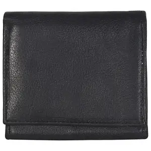 LMN Genuine Leather Black Color Wallet for Men 1943 (3 Credit Card Slots)