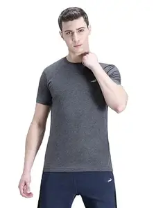 CROCODILE Men Solid Sport Fit T Shirt | Round Neck | Short Sleeve | Regular Length | Basic Casual Pull On Topwear