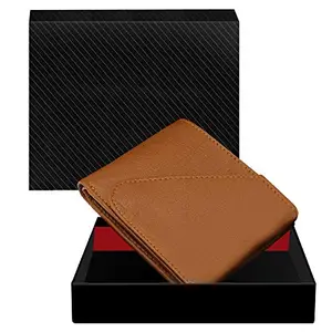 DUQUE Men's EleganceGent Made from Genuine Leather Luxury, Style, and Functionality Combined Wallet (JAC-WL01-Gold)