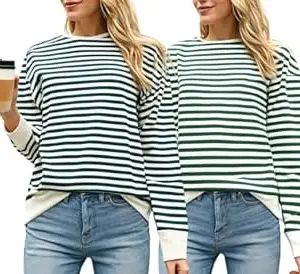 Mack Jonney VIMAL JONNEY Women Striped T-Shirt || T-Shirt for Women || Full Sleeve T Shirt || T-Shirt-VIMAL640620