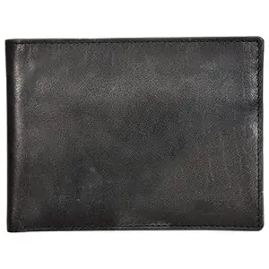 Leatherman Fashion LMN Genuine Leather Black Wallet for Men CB425841 (9 cc Card Slots)