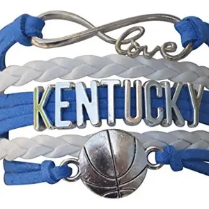 Infinity Collection University of Kentucky Bracelet- Kentucky Wildcats Basketball Bracelet & Perfect Basketball Fan Gift