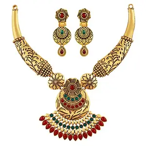 Mansiyaorange Antique Multi Colour Choker Necklace Jewelery/Imitation/Jualry/Jwellry Set/Jewellery Set For Women