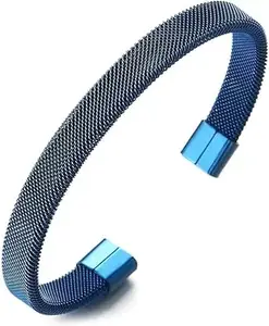 STYLE KRAFT-Jewellery Blue Cuff Bracelet for Men Boys Boyfriend gents friends girls