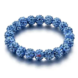 Hot And Bold Under 499 Under 499 Diwali Gifts for Girls and Women. Shamballa Inspired CZ Crystal Diamond Beads Strechable Bracelet