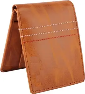 FILL CRYPPIES Men Casual Stylish Tan Artificial Leather Wrist Wallet (5 Card Slots)