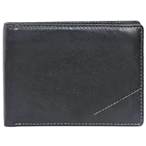 Leatherman Fashion LMN Genuine Leather Black Unisex Wallet 7 Slots