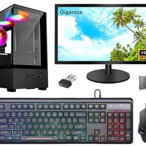 Classic All-in-One Desktop Computer Set, i5 3rd Gen, 16GB RAM, 500GB SSD, 19" HD LED Monitor, RGB Keyboard & Mouse, WiFi, Windows 10, MS Office (16-500GB)