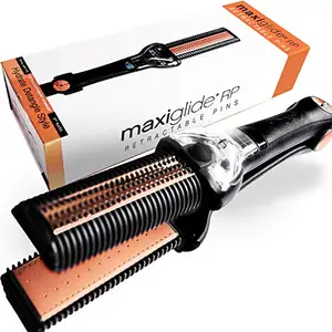 Maxius Maxiglide Rp Hair Straightener By Maxius With Patented Flat Iron Retractable Detangling Pins For Faster Styling,Steam Burst Technology For Healthy Straightening&Heat Protection Removes Frizz