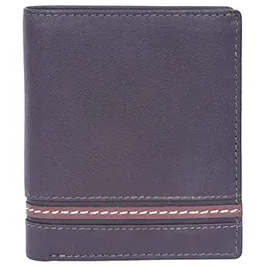 Leatherman Fashion LMN Genuine Leather Dark Brown Unisex Wallet (9 Card Slots)