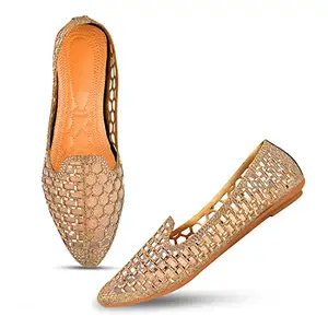 FROH FEET Women's Casual Soft Copper Bellies Casual Bellies Comfortable Flats for Women and Girl's