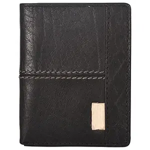 Leatherman Fashion LMN Genuine Leather Men Black Wallet 1978 (6 cc Card Slots)